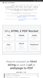 Mobile Screenshot of html2pdfrocket.com